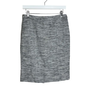 J. Crew Size 4 Black White Tweed No. 2 Pencil Skirt